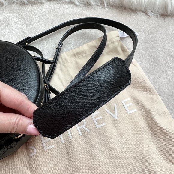 Senreve Circa Bag | Black Pebbled Leather - Picture 10 of 11